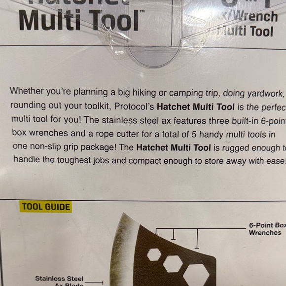 NEW IN BOX Protocol 5-in-1 Ax/Wrench Multi Tool - Black - Picture 12 of 12